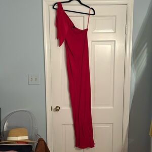 MANGO Asymmetric Bow Dress